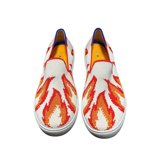 Rothy's The Kids Sneaker Flames Slip On Flats Shoes Big‎ Kid Size 4 - Picture 3 of 9